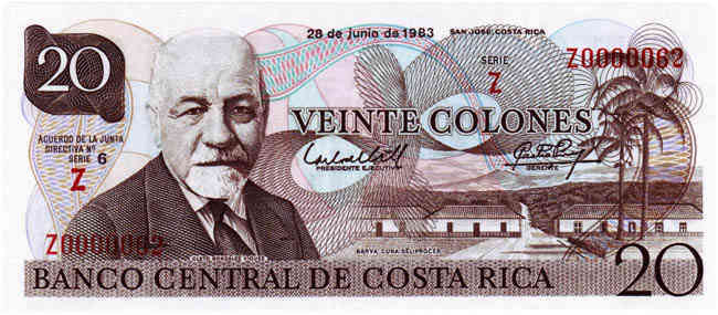 Costa Rica Para Birimi : Costa Rican colón
